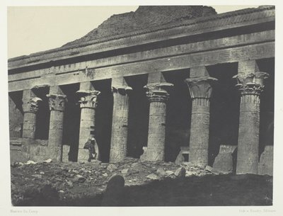 Isis stora tempel i Philoe, Galerie Orientale; Nubien, plansch 73 från albumet "Egypte, Nubie, Palestine et Syrie" (1852) av Maxime Du Camp