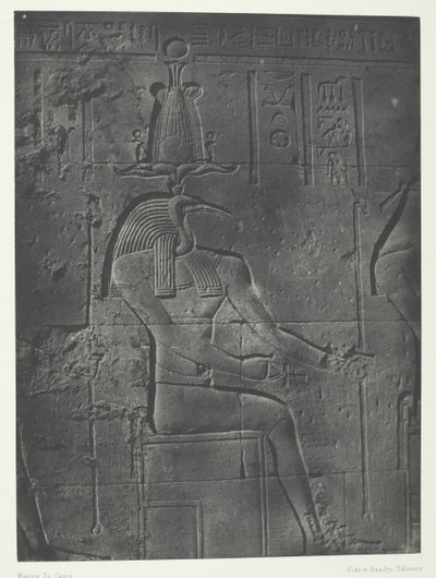 Great Temple of Isis i Philoe, Toth Ibiocephalus, Nubia, 184951, tryckt 1852. av Maxime Du Camp