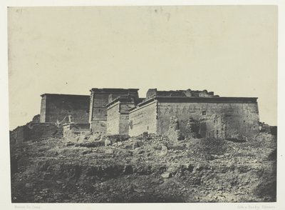 Isis stora tempel vid Philoe, allmän vy från norr; Nubien, plansch 80 från albumet "Egypte, Nubie, Palestine et Syrie" (1852) av Maxime Du Camp