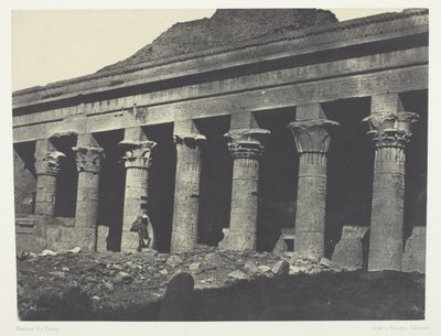 Isis stora tempel i Philoe, Galerie Orientale; Nubien, plansch 73 från albumet "Egypte, Nubie, Palestine et Syrie" (1852) av Maxime Du Camp