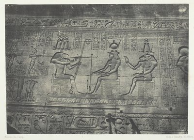 Great Temple of Dendera Teutyres, skulpturer av den bakre fasaden, övre Egypten, 184951. av Maxime Du Camp