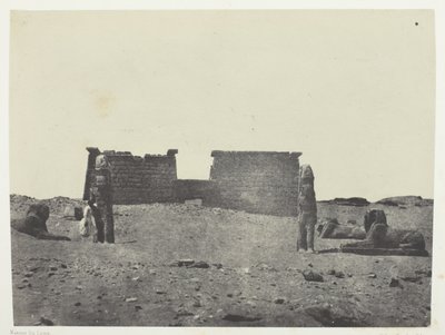 Hémi-Spéos De Séboua, Drômos; Nubie, plansch 97 från albumet "Egypte, Nubie, Palestine et Syrie" (1852) av Maxime Du Camp