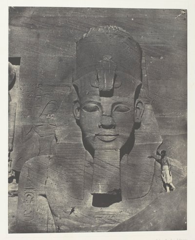 Ibsamboul, Colosse Médial (Enfoui) du Spéos de Phrè Nubie, Palestine et Syrie, plansch 106 från albumet "Egypte, Nubie, Palestine et Syrie" (1852) av Maxime Du Camp