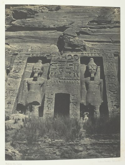 Ibsamboul, Entrance to Speos of Hathor, Nubia, 184951, tryckt 1852. av Maxime Du Camp