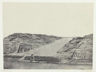Ibsamboul, Les Deux Spéos; Nubie, plansch 101 från albumet "Egypte, Nubie, Palestine et Syrie" (1852) av Maxime Du Camp