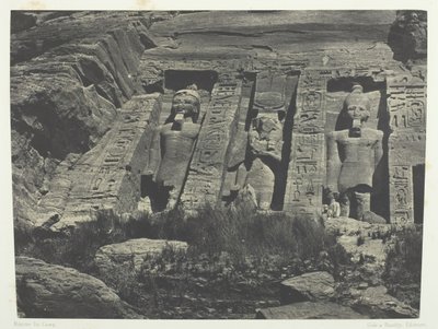 Ibsamboul, södra delen av Speos of Hathor, Nubia, 184951, tryckt 1852. av Maxime Du Camp