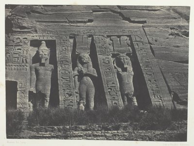 Ibsamboul, Northern Part of the Speos of Hathor, Nubia, 184951, tryckt 1852. av Maxime Du Camp