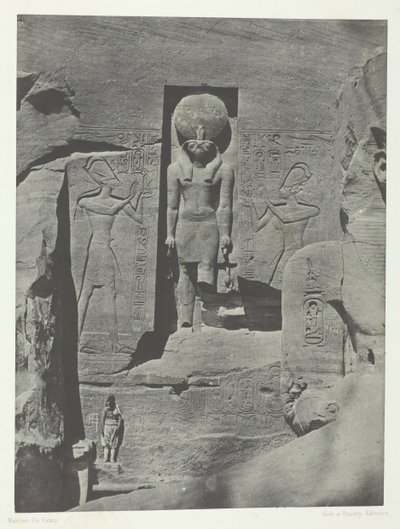 Ibsamboul, Sculptures of the Entrance to the Speos of Phrè, Nubia, 184951, tryckt 1852. av Maxime Du Camp