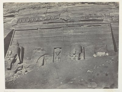 Ibsamboul, Vue Générale Du Grand Spéos De Phrè; Nubie, plansch 102 från albumet "Egypte, Nubie, Palestine et Syrie" (1852) av Maxime Du Camp