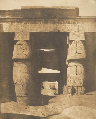 Interiör av Khons tempel, i Karnac, Thebe, 1849-50. av Maxime Du Camp