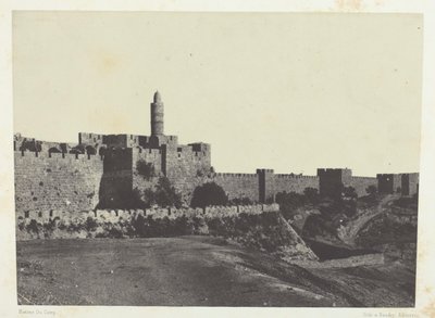 Jerusalem, Västra murarna; Palestina av Maxime Du Camp