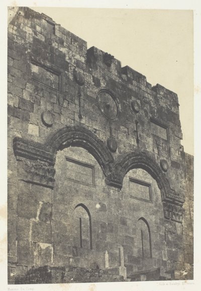 Jerusalem, Gyllene porten (Bab-El-Daharieh); Palestina av Maxime Du Camp