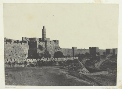 Jerusalem, Västra murarna; Palestina av Maxime Du Camp