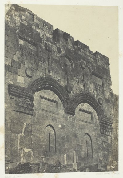 Jerusalem, Gyllene porten (Bab-El-Daharieh); Palestina av Maxime Du Camp