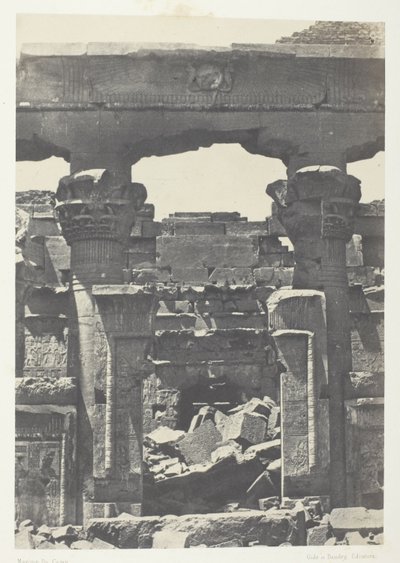 Kalabsheh, Porte du Pronaos; nubia av Maxime Du Camp