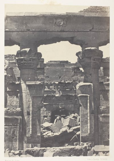 Kalabsheh, Porte du Pronaos; nubia av Maxime Du Camp
