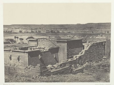Kalabscheh, General View of Temple of Kalabscheh Talmis, Nubia, 184951, tryckt 1852. av Maxime Du Camp