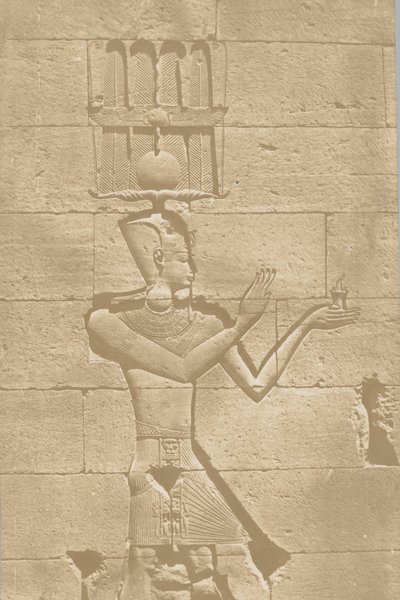 Kalabscheh, skulptur av templets bakre fasad., 1849-51. av Maxime Du Camp
