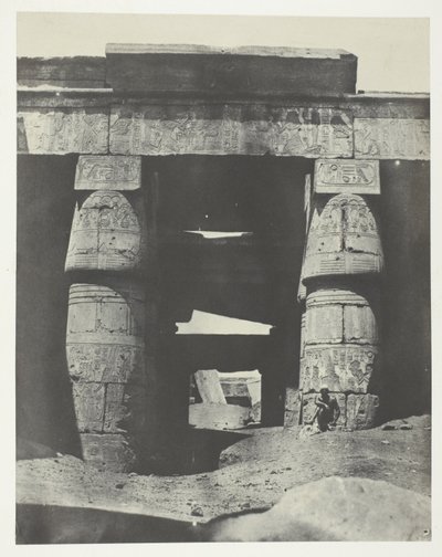 Karnak, portik av Khons tempel; Thebe av Maxime Du Camp