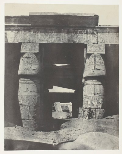 Karnak, portik av Khons tempel; Thebe av Maxime Du Camp