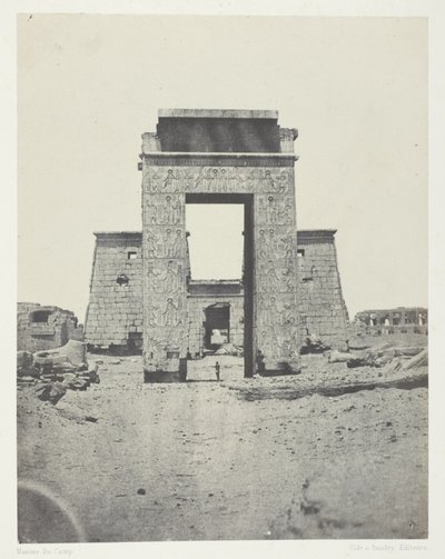 Karnak, Propylone av Temple of Khons; Thebe av Maxime Du Camp
