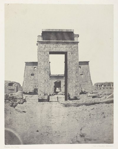 Karnak, Propylone av Temple of Khons; Thebe av Maxime Du Camp
