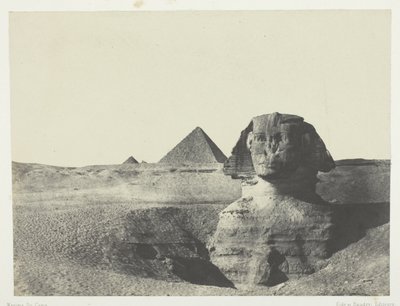 Sphynxen sedd framifrån, Mellersta Egypten av Maxime Du Camp