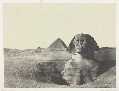 Sphynxen sedd framifrån, Mellersta Egypten av Maxime Du Camp