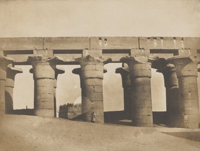 Luxor, stor pelargång av palatset, 1849-51. av Maxime Du Camp