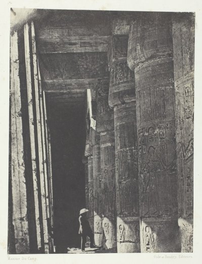 Medinet-Habou, Gallery of the Palace of Ramses-Méiamoun, Thebe, 184951, tryckt 1852. av Maxime Du Camp