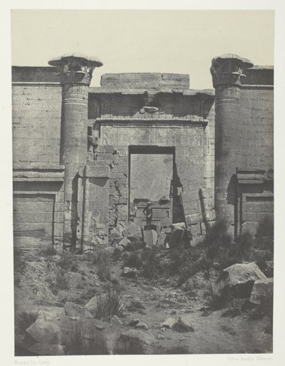 Medinet-Habou, Propylaea of ​​Thutmoseum; Thebe av Maxime Du Camp