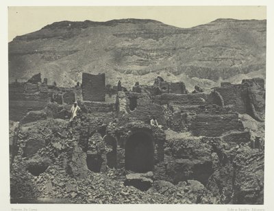 Medinet-Habou, ruinerna av staden Papa; Thebe av Maxime Du Camp