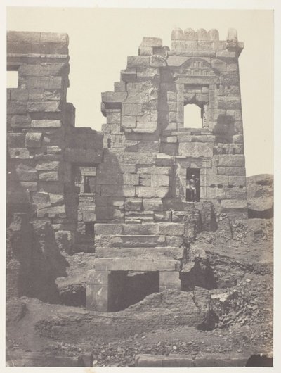 Medinet-Habou, norra fasaden av Gynécée de Ramsès-Méiamoun; Thebe av Maxime Du Camp