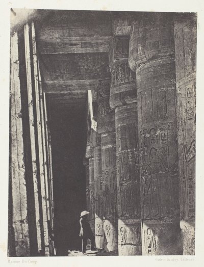 Medinet-Habou, Galleriet i Ramses-Méiamouns palats; Thebe av Maxime Du Camp