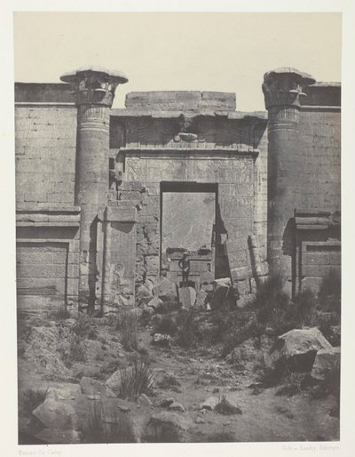 Medinet-Habou, Propylaea of ​​Thutmoseum; Thebe av Maxime Du Camp