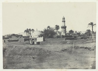 Moskén i El-Arif och graven av Mourad-Bey, övre Egypten, 184951, tryckt 1852. av Maxime Du Camp