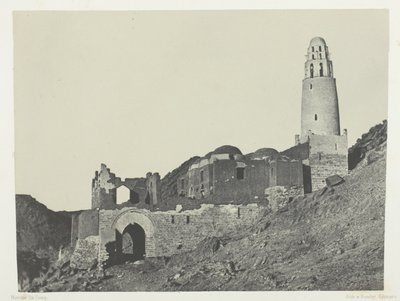 Bellal-moskén i Bab Village; Nubia av Maxime Du Camp