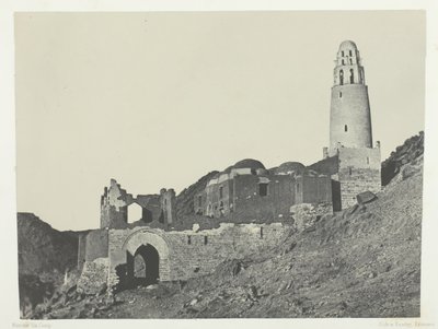 Bellal-moskén i Bab Village, Nubia, 184951, tryckt 1852. av Maxime Du Camp