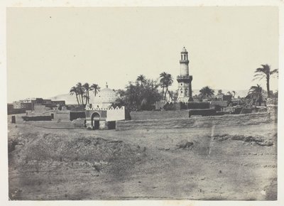 El-Arif-moskén och Murad-Bey-graven, Övre Egypten, plansch 13 från albumet "Egypte, Nubie, Palestine et Syrie" (1852) av Maxime Du Camp