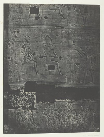 Västra muren, Isis stora tempel i Filoe, Nubia, 184951, tryckt 1852. av Maxime Du Camp
