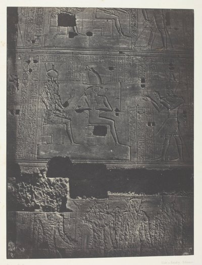 Västra muren, Isis stora tempel i Philoe; Nubien, plansch 78 från albumet "Egypte, Nubie, Palestine et Syrie" (1852) av Maxime Du Camp