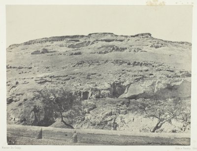 Nekropolen i antika Lykopolis, Övre Egypten, plansch 12 från albumet "Egypte, Nubie, Palestine et Syrie" (1852) av Maxime Du Camp