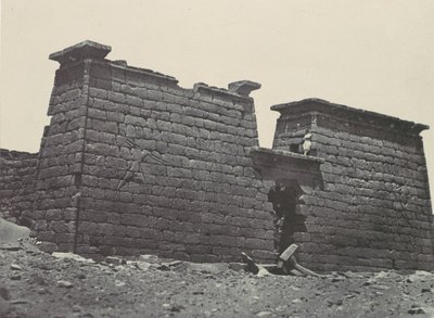 Nubia. Hemi-Spéos av Sébour. Pyloner, 1850. av Maxime Du Camp