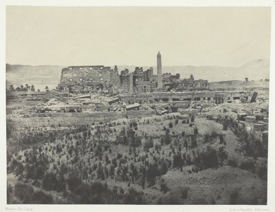 Karkak Palace, General View of the Ruins, Looking East, Thebe, 184951, tryckt 1852. av Maxime Du Camp