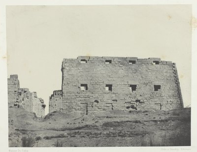 Karnak Palace, stora Pylones i sydvästra; Thebe av Maxime Du Camp