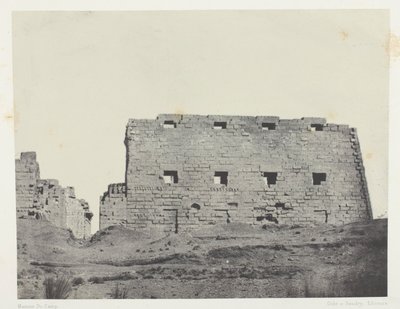 Karnak Palace, stora Pylones i sydvästra; Thebe av Maxime Du Camp