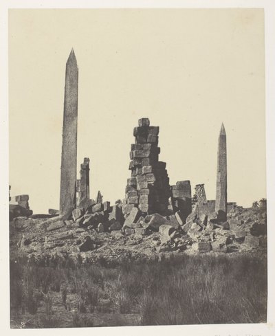 Karnak Palace, Obeliskerna; Thebe av Maxime Du Camp