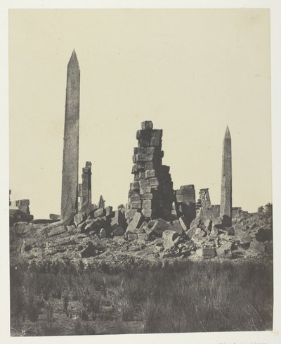Karnak Palace, Obeliskerna; Thebe av Maxime Du Camp