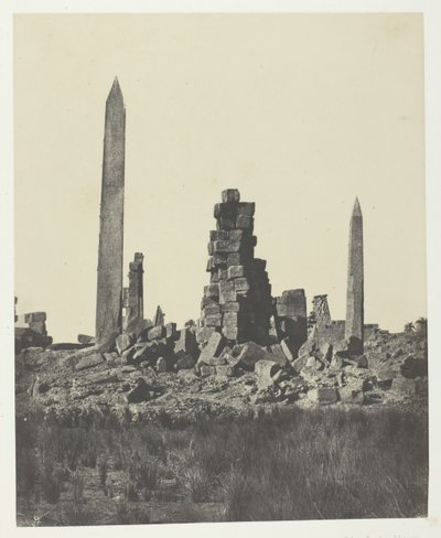Karnakpalatset, Obeliskerna, Thebe, 184951, tryckt 1852. av Maxime Du Camp