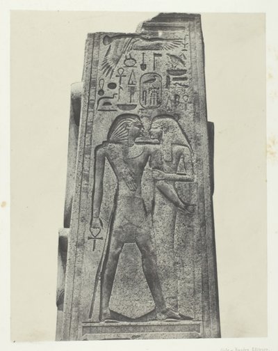 Karnakpalatset, pelaren före granithelgedomen, Thebe, 184951, tryckt 1852. av Maxime Du Camp